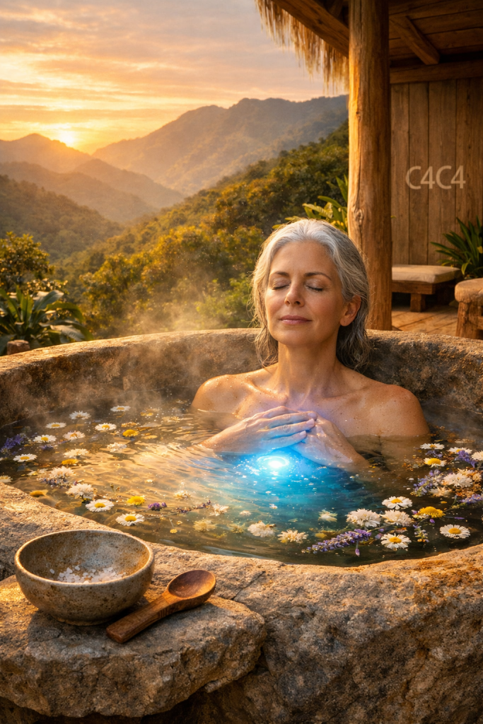 Sumérgete en un ritual de reconexión profunda donde el cuerpo, la mente y la energía se alinean en perfecta armonía.
Las Sales de Baño Cuatro Cuatro transforman un momento cotidiano en una experiencia sensorial y espiritual, integrando botánicos ancestrales como la lavanda y la manzanilla, con cristales minerales que se disuelven suavemente liberando sus propiedades terapéuticas.

Cada baño se convierte en un portal de silencio interior, donde el agua tibia envuelve el cuerpo mientras la intención se activa desde el corazón, permitiendo liberar tensiones, restaurar la energía vital y reconectar con tu esencia.

Un santuario personal… en cualquier espacio.