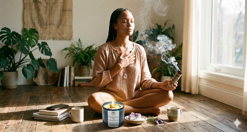 Mujer en postura sw mwsitacion